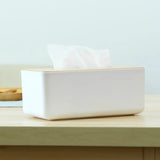 Tissue Box with Wooden Lid
