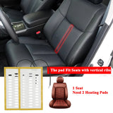 Universal Built-In Car Seat Heater Kit Fit 2 Seats 12V Alloy Wire Heating Pads 3 Levels Dual Control Heated Switch System