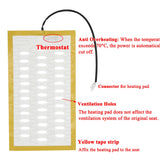 Universal Built-In Car Seat Heater Kit Fit 2 Seats 12V Alloy Wire Heating Pads 3 Levels Dual Control Heated Switch System