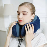 Travel Pillow, Best Memory Foam Neck Pillow Head Support Soft Pillow for Sleeping Rest, Airplane Car & Home Use