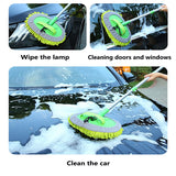Upgrade Three section telescopic car washing mop Super absorbent Car Cleaning Car brushes Mop Window Wash Tool Dust Wax Mop Soft
